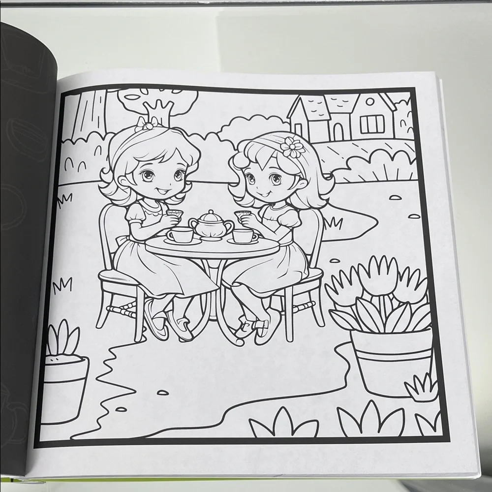 Writeitdown Tea Party Coloring Book - Picture 3 of 6
